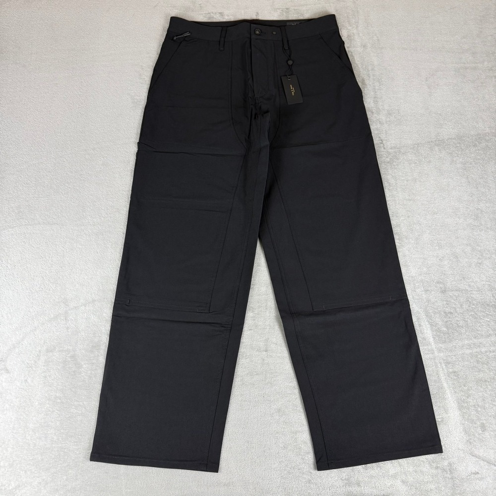 Rag & Bone Baggy Nylon Carpenter Pants Mens 32x30 Black Wide-Leg $298 New NWT